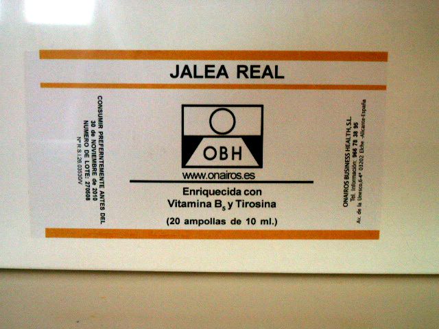 Suplementos nutricionales. Jalea real